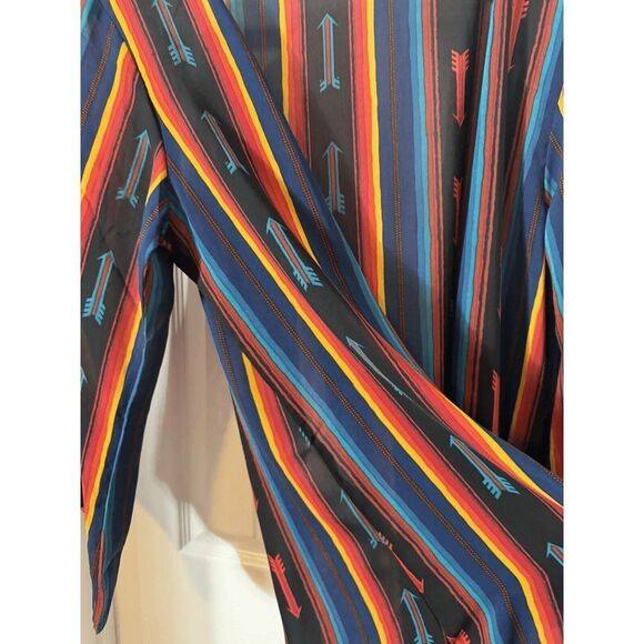 Wrangler Western Kimono Long Sheer Colorful Size Small arrows country - Picture 3 of 4